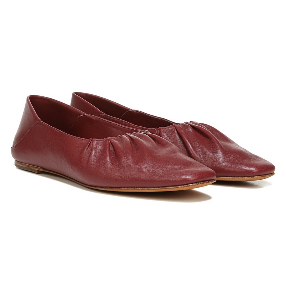 COPY - Vince Kali Leather Flat / Slippers Burgundy